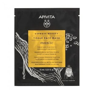 Apivita Express Beauty Tissue Μάσκα Προσώπου με Μαστίχα για Σύσφιξη & Αίσθηση Lifting 15ml