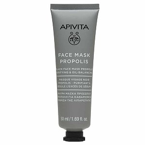 Apivita Face Mask Propolis Μαύρη Μάσκα Προσώπου με Πρόπολη για Καθαρισμό & Ρύθμιση της Λιπαρότητας 50ml