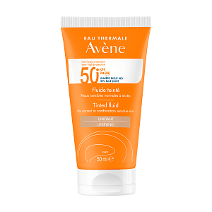 Avene Fluide SPF50+ με Χρώμα Αντηλιακή Προσώπου για Κανονικό/Μικτό Ευαίσθητο Δέρμα 50ml