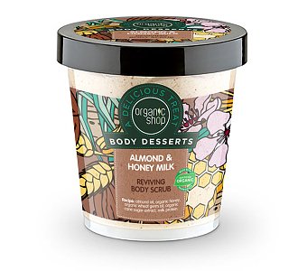 Organic Shop by Natura Siberica Body Desserts Almond & Honey Milk Απολεπιστικό Σώματος 450ml