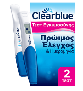 Clearblue Τεστ Εγκυμοσύνης Combo Pack Πρώιμος Έλεγχος & Ημερομηνία 2τμχ