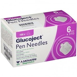 A. Menarini Glucoject Pen Needles 32G x 6mm 100τμχ