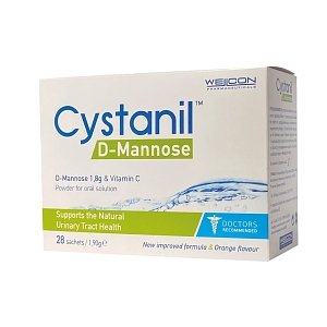 Wellcon Cystanil με D-Mannose 1,8g & Βιταμίνη C για το Ουροποιητικό Σύστημα 28φακελίσκοι