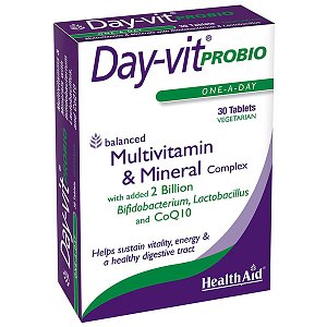 Health Aid Day-Vit Probio με Βιταμίνες, Μέταλλα, Συνένζυμο Q10 & Προβιοτικά One-A-Day 30tabs