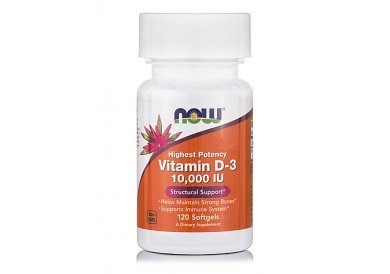 Now Foods High Potency Vitamin D-3 10,000IU 120softgels