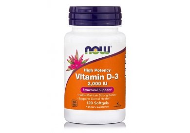 Now Foods High Potency Vitamin D-3 2,000IU 120softgels