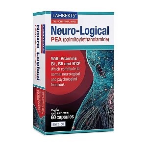 Lamberts Neuro-Logical PEA (palmitoylethanolamide) with Vitamins B6, B6 & B12 60caps