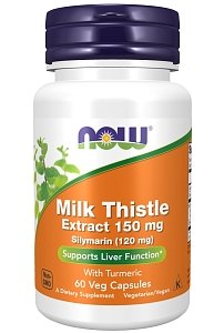 Now Foods Milk Thistle Extract 150mg (Silymarin 120mg) 60veg.caps