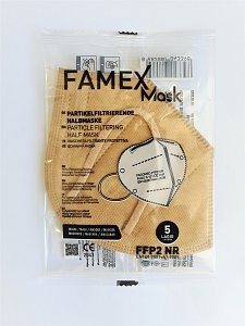Famex Μάσκα Υψηλής Προστασίας FFP2 Μπεζ Χρώμα 1τμχ
