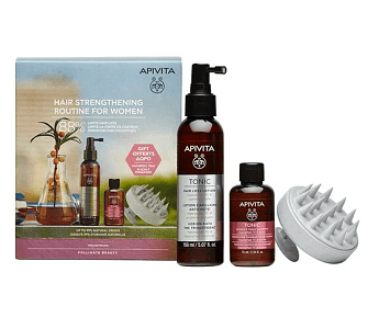 Apivita Ρουτίνα Ενδυνάμωσης Μαλλιών για Γυναίκες με Tonic Lotion 150ml & Δώρο Σαμπουάν 75ml + Βούρτσα Μασάζ