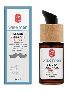Vican Wise Men Beard Jelly Oil Spicy για τα Γένια & τα Μαλλιά 30ml