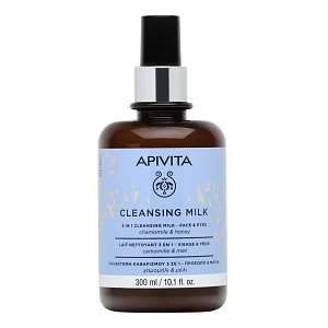 Apivita Cleansing Milk 3in1 Γαλάκτωμα Καθαρισμού με Χαμομήλι & Μέλι για Πρόσωπο & Μάτια 300ml