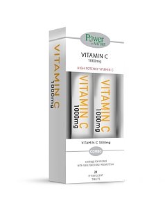 Power οf Nature Vitamin C 1000mg με Στέβια 20eff.tabs  Combo 1+1 