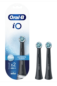 Oral-B iO Ultimate Clean Black Ανταλλακτικές Κεφαλές Βουρτσίσματος 2 τμχ
