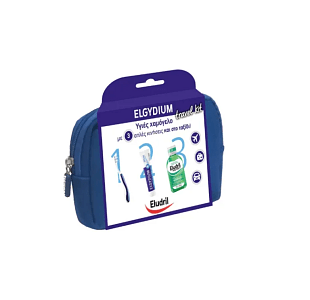 Elgydium Dental Travel Kit Μπλε με 3 Mini Προϊόντα