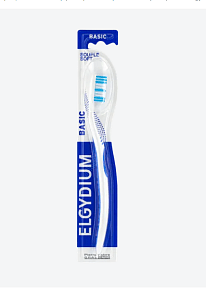 Elgydium Basic Medium Οδοντόβουρτσα Άσπρο Μπλε 1τμχ