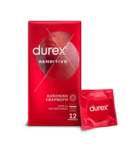 Durex Sensitive Προφυλακτικά για Μεγαλύτερη Ευαισθησία 12τμχ