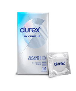 Durex Προφυλακτικά Invisible με Εξαιρετικά Λεπτό Σχεδιασμό 12τμχ