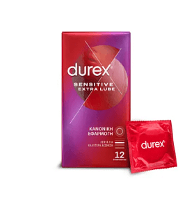 Durex Προφυλακτικά Sensitive Extra Lube 12τμχ
