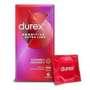 Durex Προφυλακτικά Sensitive Extra Lube 6 τμχ