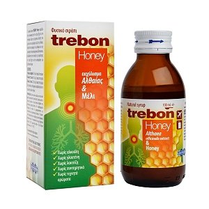Uni-Pharma TREBON Honey Φυσικό Σιρόπι με Εκχύλισμα Αλθαίας & Μέλι 100ml