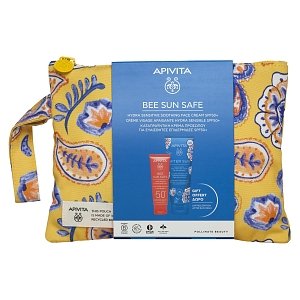 Apivita Promo Bee Sun Safe Καταπραϋντική Κρέμα Προσώπου για Ευαίσθητες Επιδερμίδες SPF50+ 50ml Με Δώρο Ενυδατικό After Sun 100ml Σε Πρακτικό Νεσεσέρ