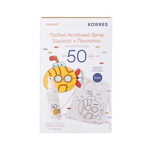 Korres Yoghurt Kids Comfort Sunscreen Spray για Σώμα και Πρόσωπο SPF 50,150ml και Δώρο Limited Edition Back Pack
