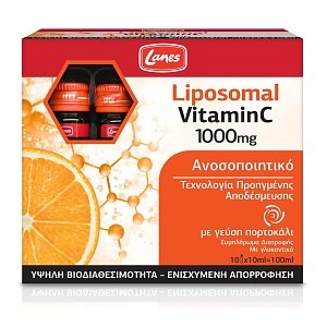 Lanes Liposomal Vitamin C 1000mg 10 x 10ml για γερό ανοσοποιητικό, με γεύση Πορτοκάλι