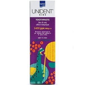 Intermed Unident Kids Toothpaste 1400ppm Fluoride 6+ Years Bubblegum Flavor 50ml