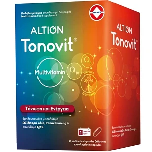 Altion Tonovit Multivitamin για Τόνωση & Ενέργεια, 30softcaps