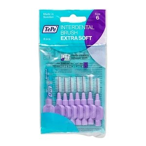 Tepe Μεσοδόντια Interdental Brush Extra Soft Μωβ Size 6 - 1.1 mm 8 pcs