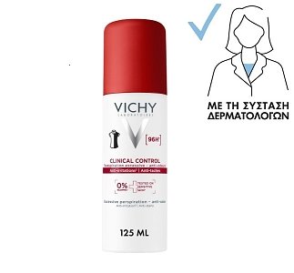 Vichy Clinical Control Αποσμητικό Σπρέι για 96ώρες Προστασίας 125ml