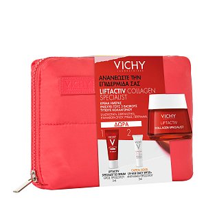 Vichy Promo Liftactiv Collagen Specialist Cream 50ml & Specialist B3 Serum 5ml & Capital Soleil UV-Age Daily Spf50+ 3ml