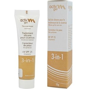 Activ’m Scar Gel 3 in 1 Silicone Gel for Scar Treatment για Πρόληψη & Αντιμετώπιση του Σχηματισμού Υπερτροφικών Ουλών & Χηλοειδών με Spf25 10g