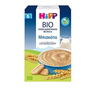 Hipp Bio Κρέμα Δημητριακών με Γάλα & Μπισκότο 250g