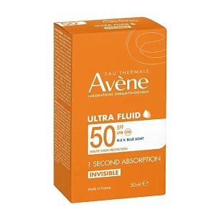 Avene Ultra Fluid Invisible Spf50, 50ml Αντηλιακή Κρέμα Προσώπου Πολύ Υψηλής Προστασίας για το Ευαίσθητο Δέρμα