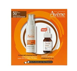 Avene Eau Thermale Promo Fluide Anti-Pigmentation Αντηλιακό Προσώπου SPF50+ & Δώρο Avene Vitamin Activ C Oρός Προσώπου.