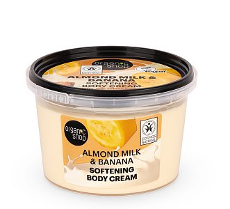 Natura Siberica Organic Shop Κρέμα Σώματος Organic Shop Basic με Γάλα Αμυγδάλου & Μπανάνα, 250ml