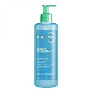 Bioderma Sebium Gel Moussant Εξυγιαντικό Gel Καθαρισμού για Λιπαρό Δέρμα με Τάση Ακμής, 400ml