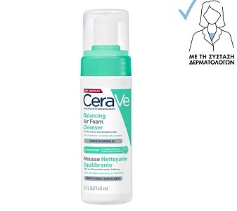 CeraVe Balancing Air Foam Cleanser Καθαριστικό Προσώπου για Κανονικές & Μικτές Επιδερμίδες 148ml