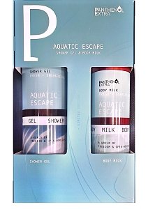 Panthenol Extra Gift Set Aquatic Escape Shower Gel 500ml & Body Milk 300ml
