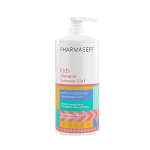 Pharmasept Kids 2in1 Shampoo & Shower Παιδικό Αφρόλουτρο & Σαμπουάν με Άρωμα Πράσινου Μήλου 1lt