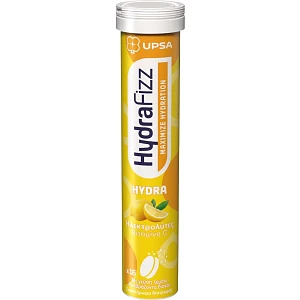 Upsa Hydrafizz Hydra Lemon Ηλεκτρολύτες για Ενυδάτωση του Οργανισμού 16 Αναβράζοντα Δισκία