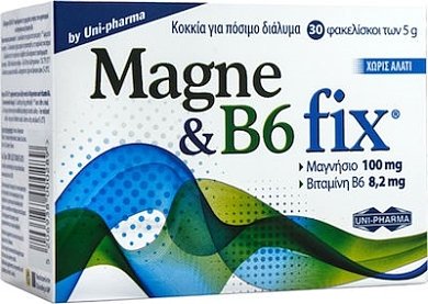 Uni-Pharma Magne & B6 Fix 30 Φακελίσκοι