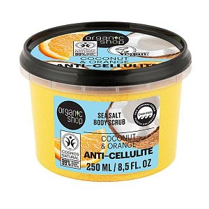 Organic Shop Sea Salt Anti-Cellulite Coconut & Orange Body Scrub 250ml