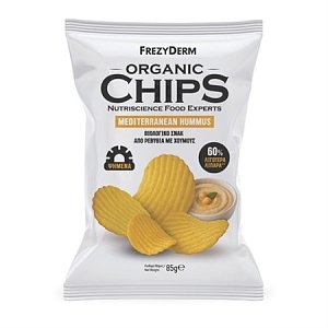 Frezyderm Organic Chips Mediterranean Hummus Βιολογικό Σνακ από Ρεβύθια, 85g