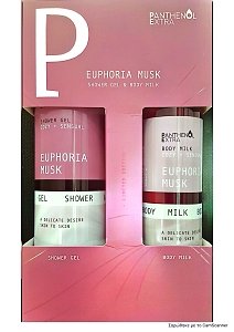 Panthenol Extra Gift Set Euphoria Musk Shower Gel 500ml & Body Milk 300ml