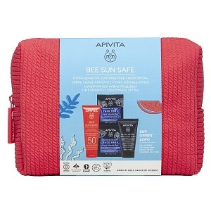 Apivita Promo Bee Sun Safe Hydra Sensitive Soothing Face Cream Spf50+, 50ml & Δώρο Black Detox Cleansing Jelly 50ml & Express Face Mask Sea Levander 16ml (2x8ml) & Δώρο Κοραλί Νεσεσέρ