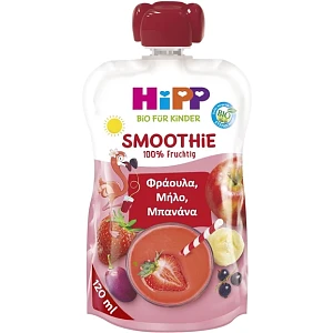 HiPP Bio Smoothie με Φράουλα, Μήλο & Μπανάνα για 12m+, 120ml