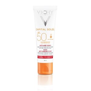 Vichy Capital Soleil Anti-Age SPF50 Αντιγηραντικό Αντηλιακό Προσώπου με Δράση 3σε1 50ml